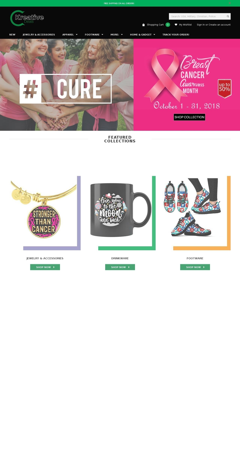 kreativebusinessusa.com — Shopify storefront screenshot