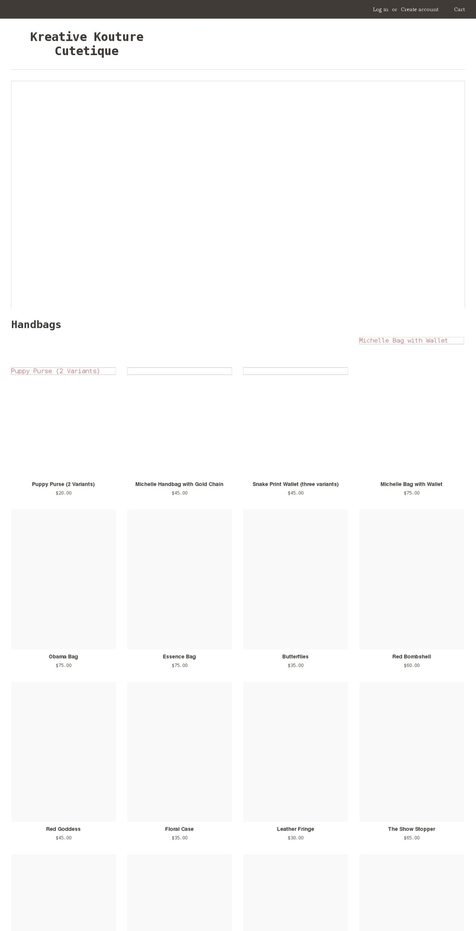 kreativekc.com shopify website screenshot