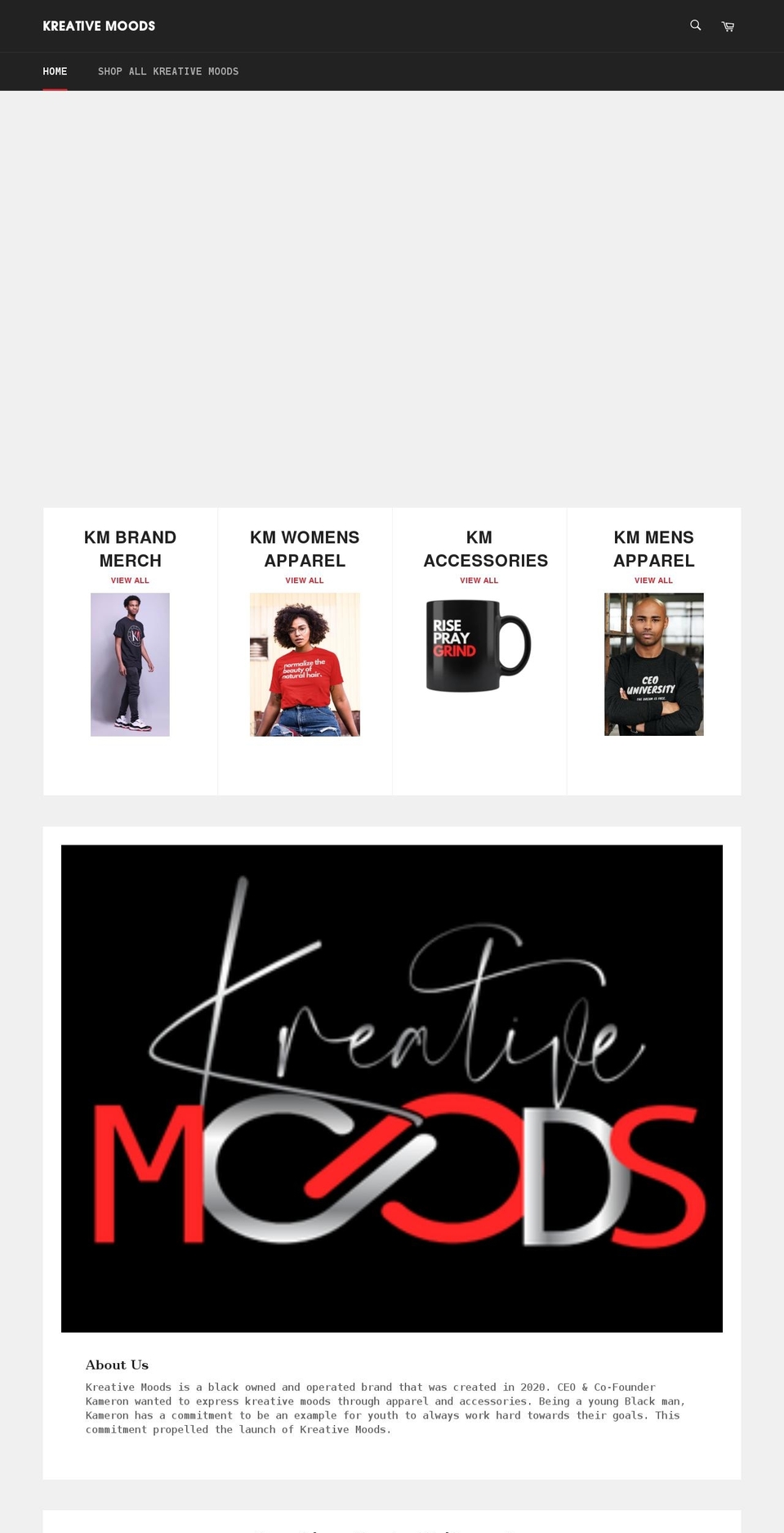 kreativemoods.com shopify website screenshot