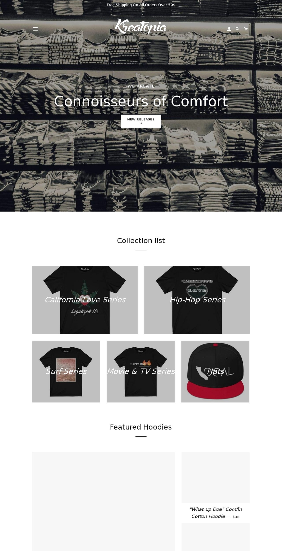 kreatopia.com — Shopify storefront screenshot