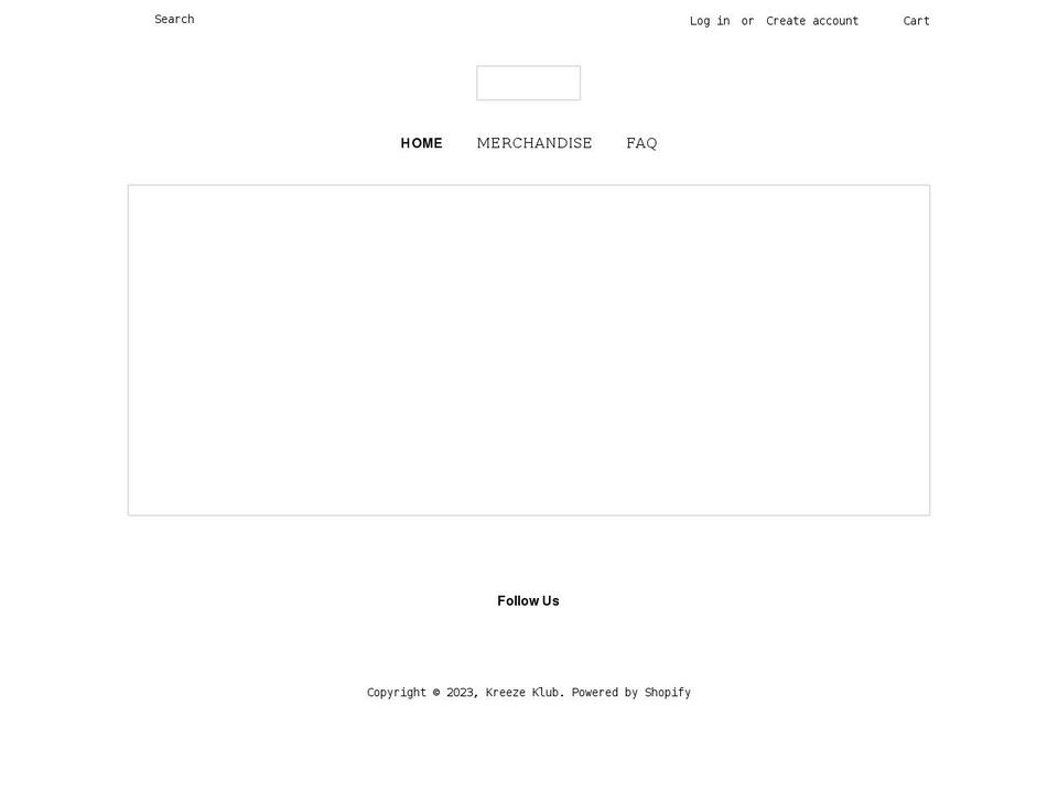 kreezeklub.com shopify website screenshot