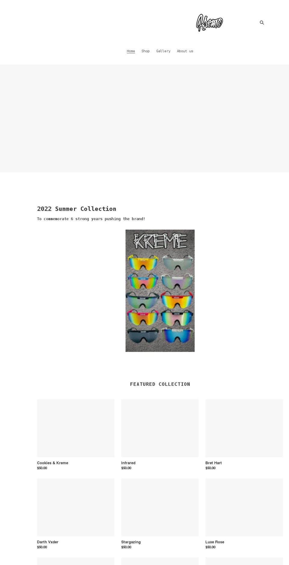 kremehtx.com shopify website screenshot