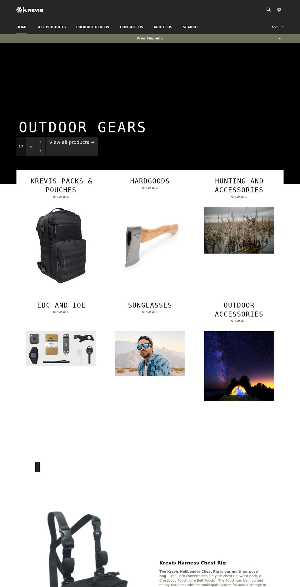 krevisusa.com shopify website screenshot