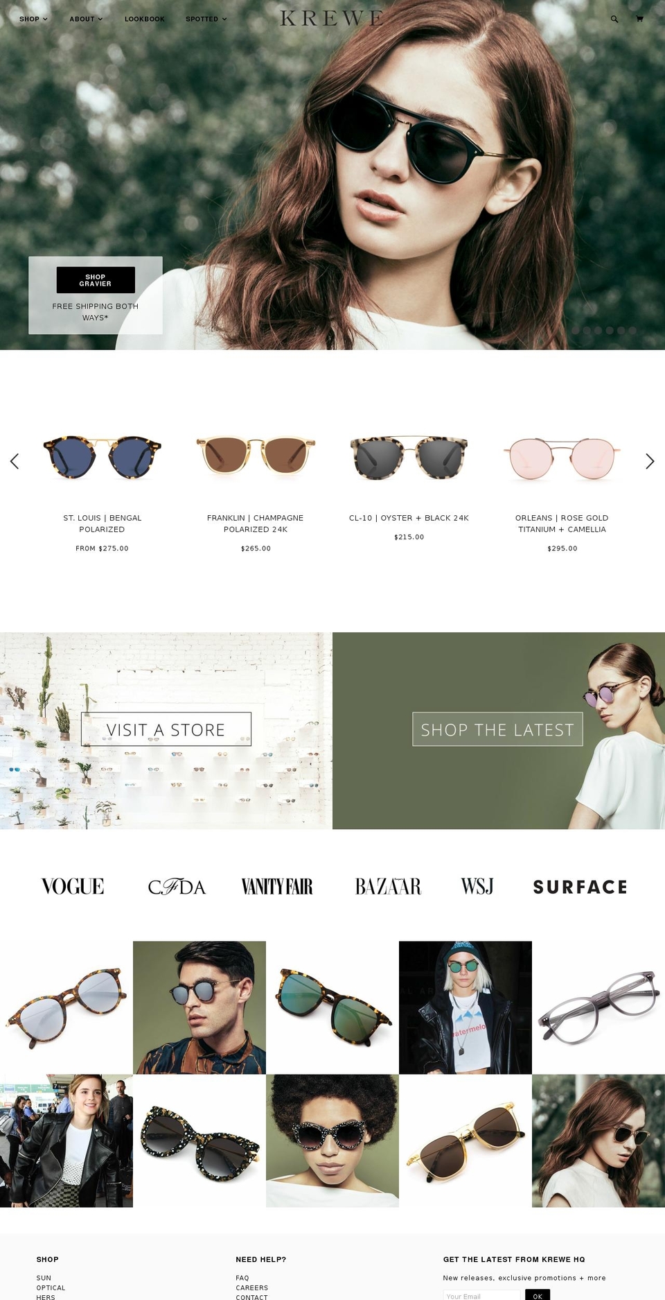 krewe.com shopify website screenshot