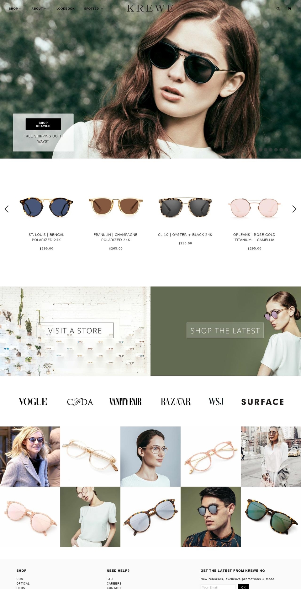 krewe.us shopify website screenshot