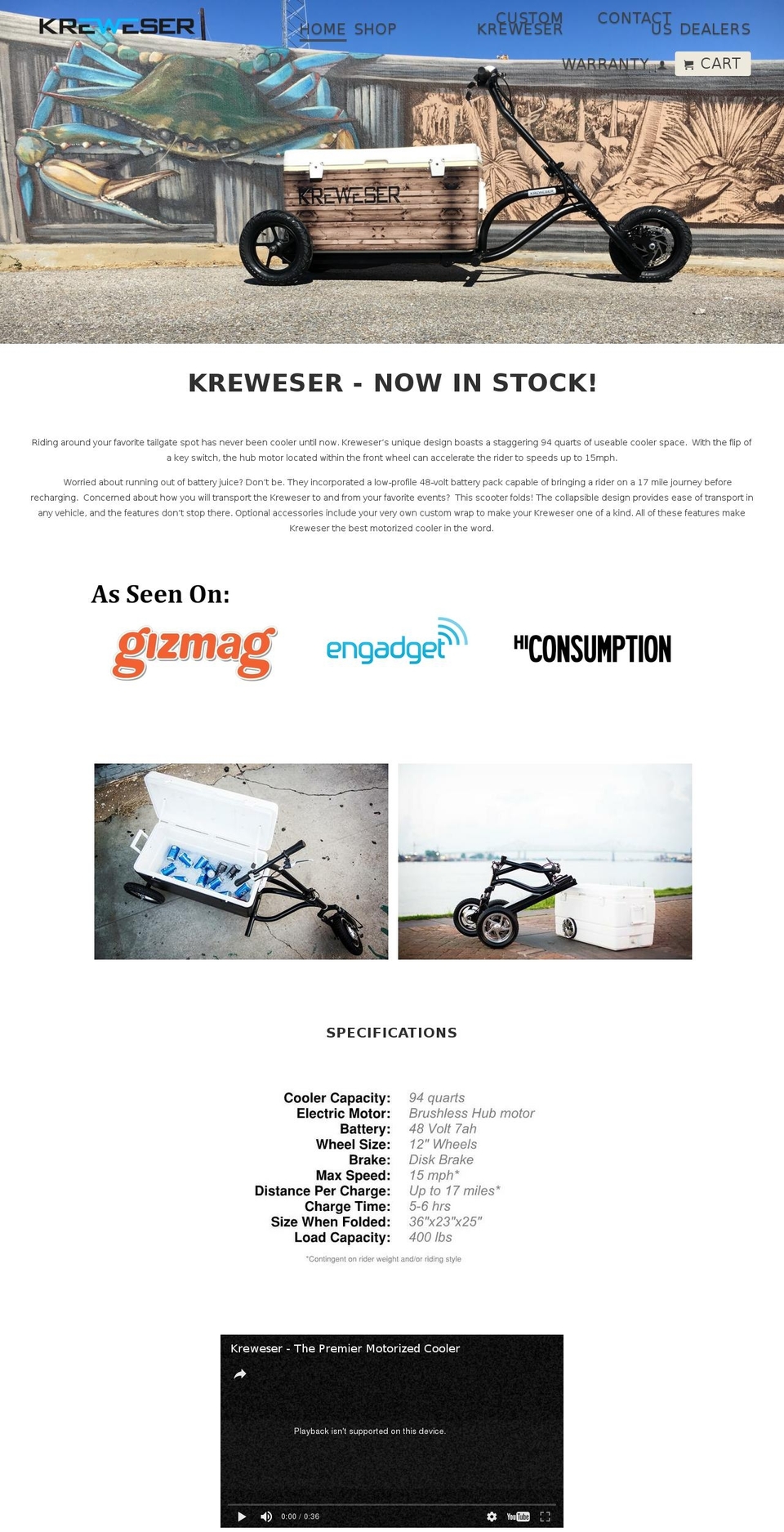 Copy of Kickstarter Shopify theme site example kreweser.com