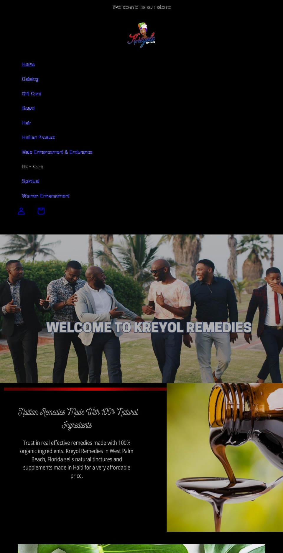 kreyolremedies.com shopify website screenshot