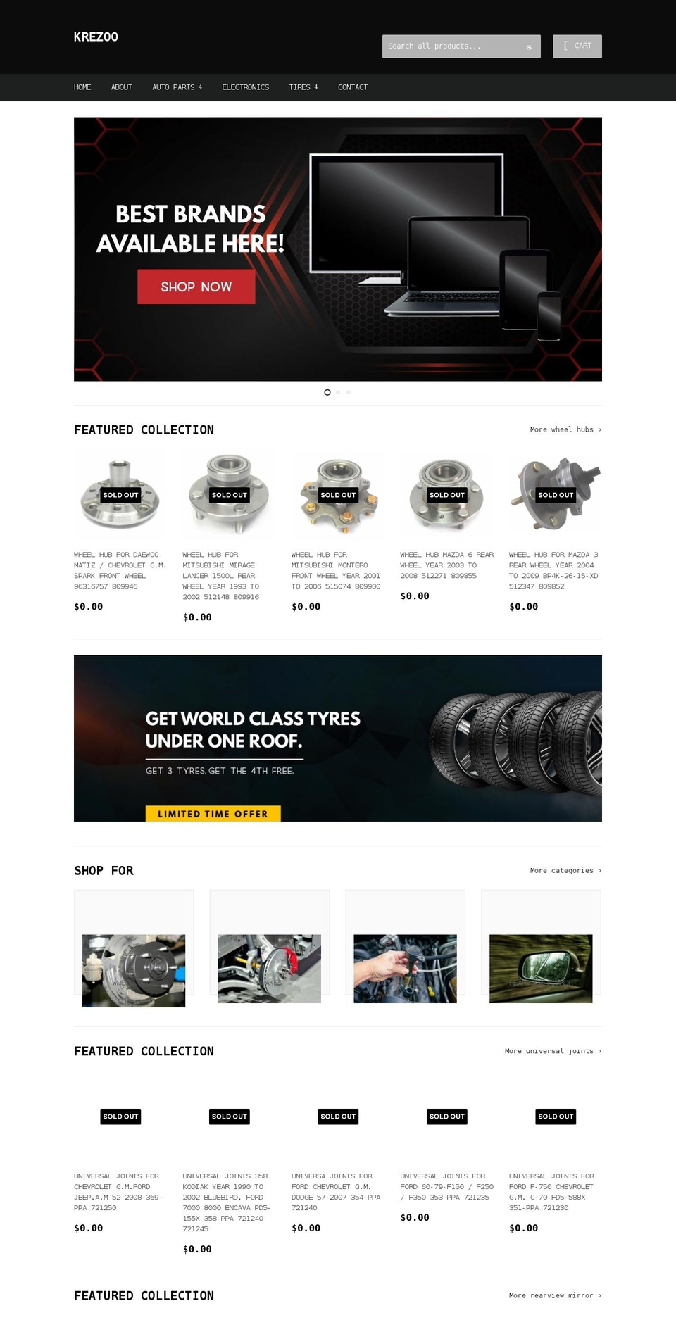 krezoo.com shopify website screenshot