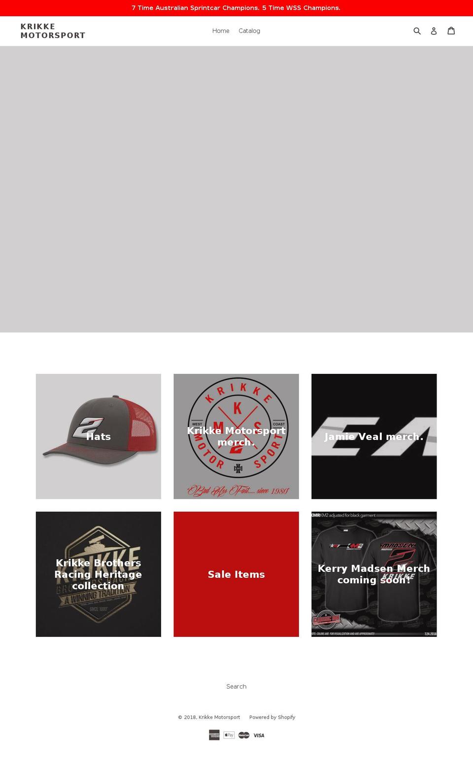 krikkemotorsport.store shopify website screenshot