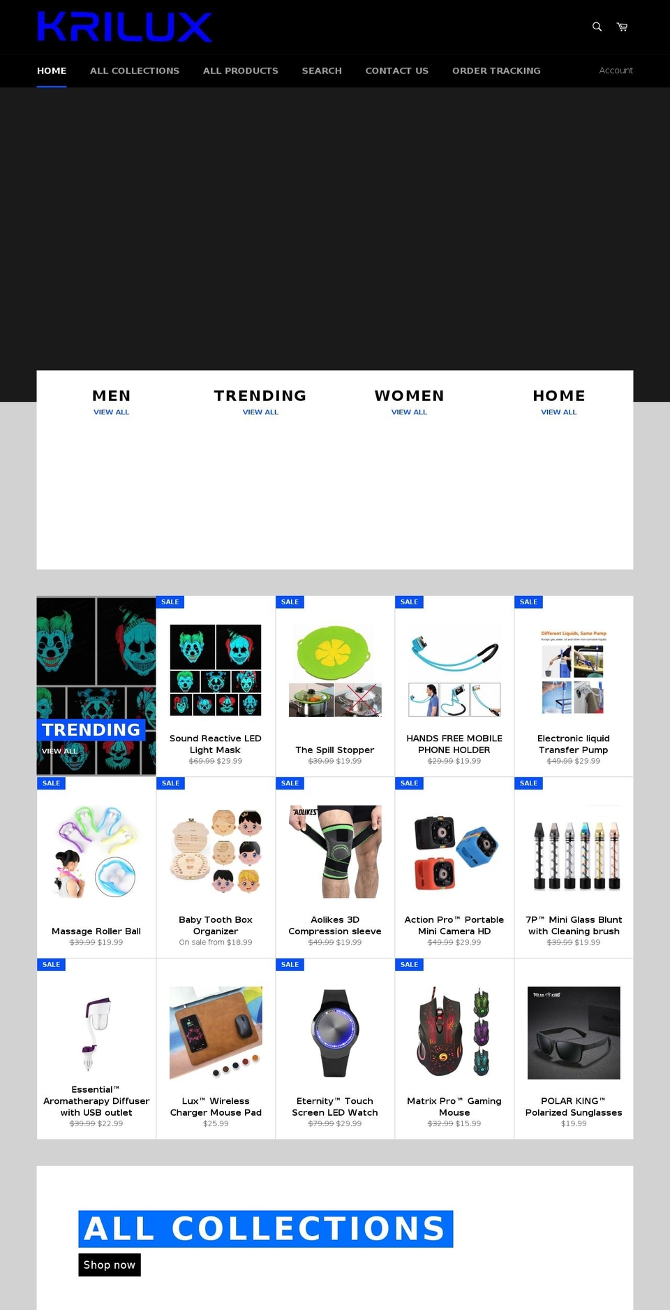 Copy of venture Shopify theme site example krilux.com
