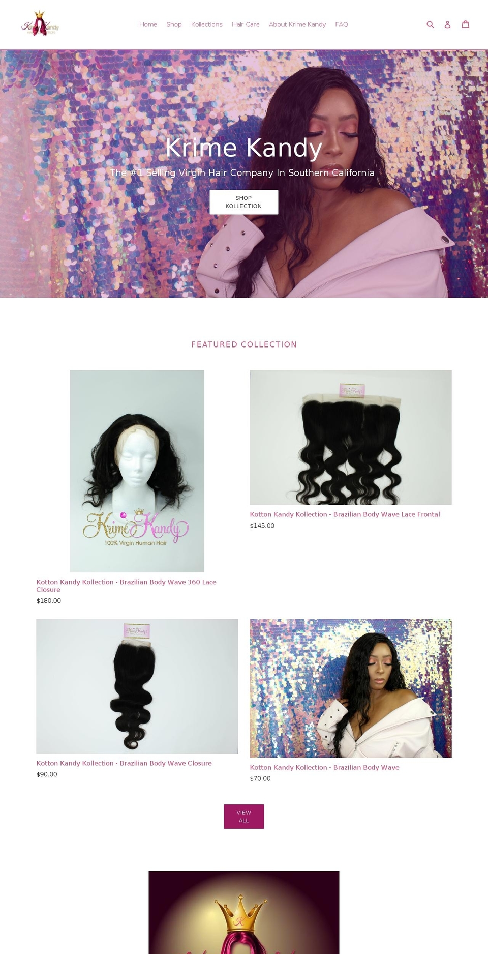 krimekandy.com — Shopify storefront screenshot