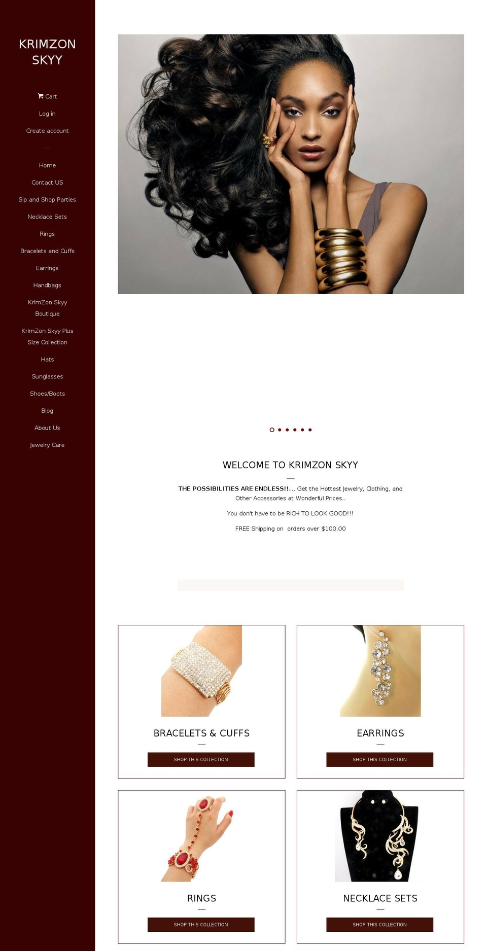 krimzon-skyy.com — Shopify storefront screenshot