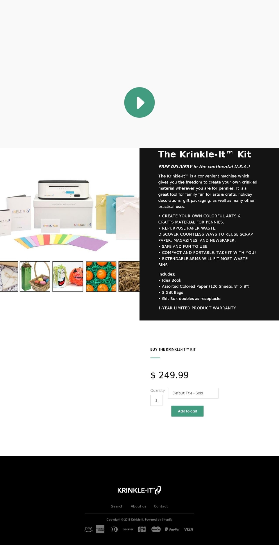 krinkle-it.com — Shopify storefront screenshot