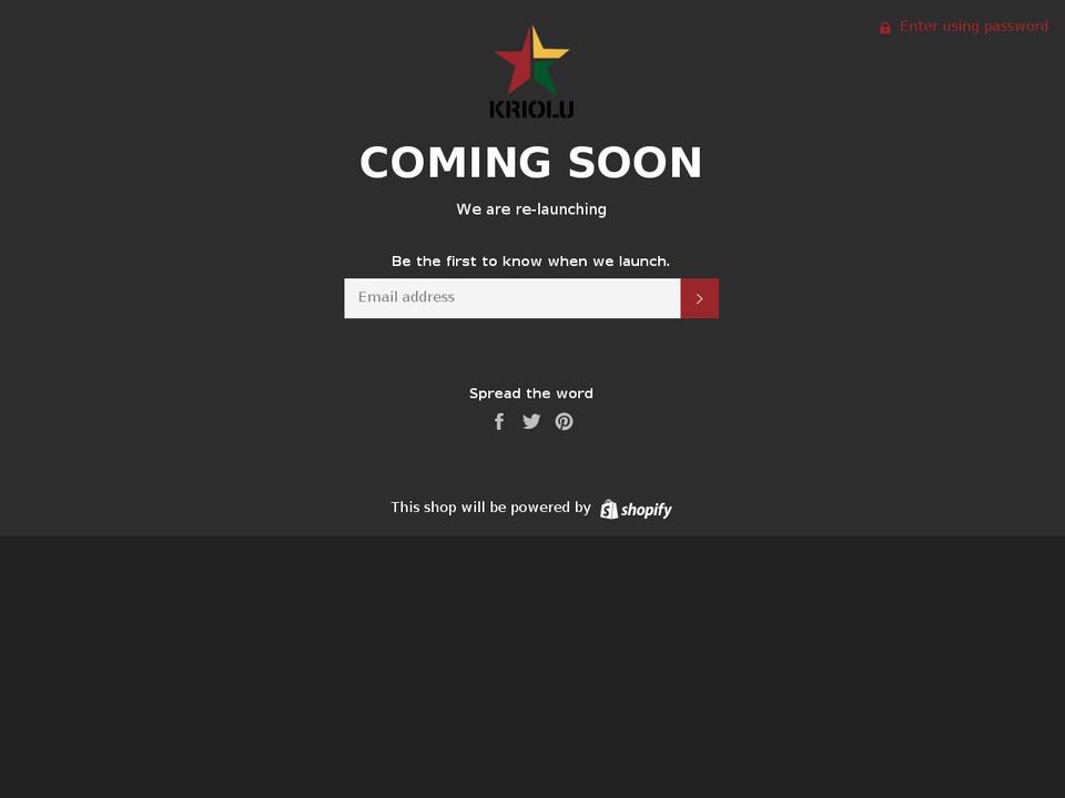 kriolu.net shopify website screenshot