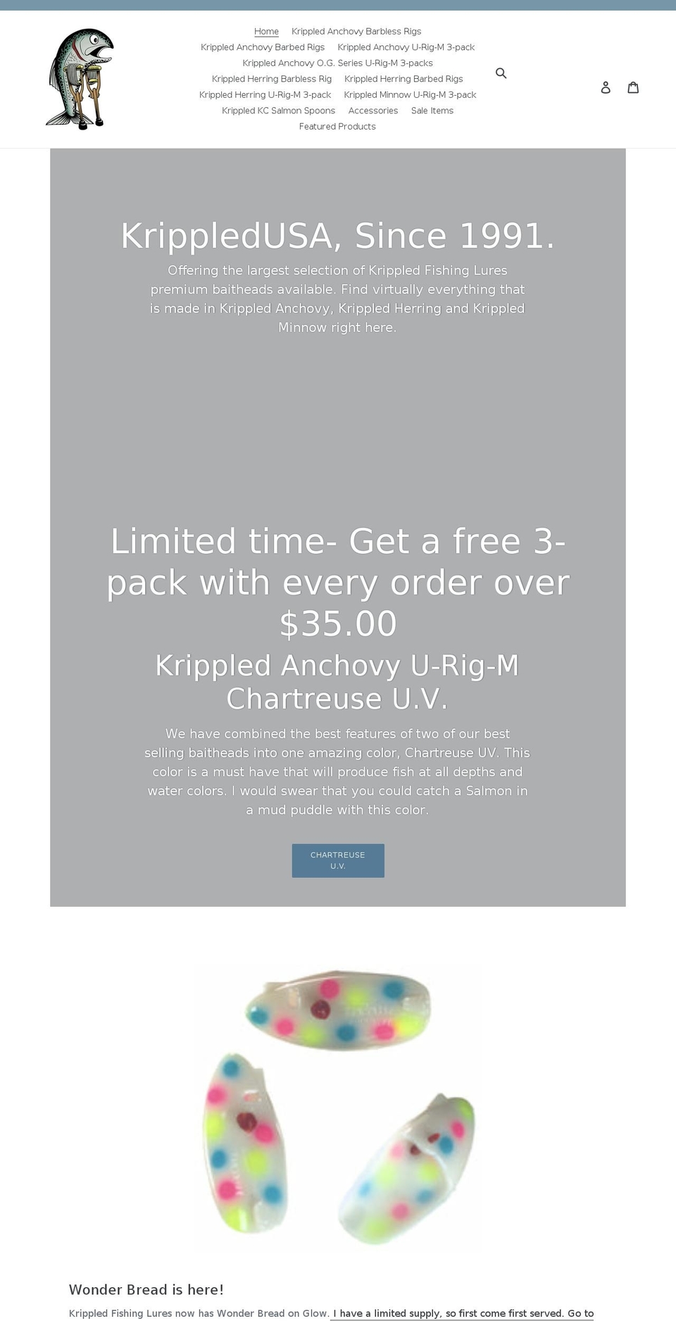 krippledusa.com shopify website screenshot
