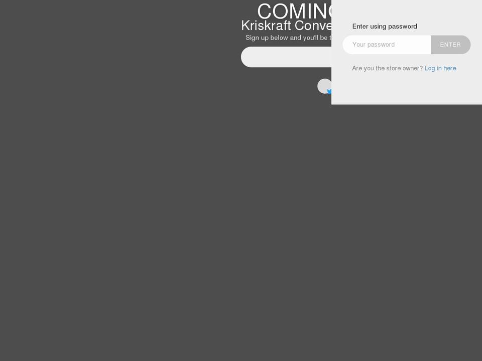 kriskraftconverting.com shopify website screenshot