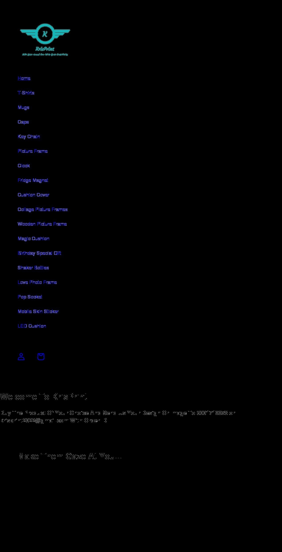 krisprint.com shopify website screenshot