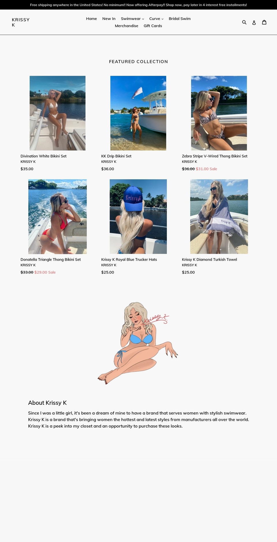 krissyk.net shopify website screenshot