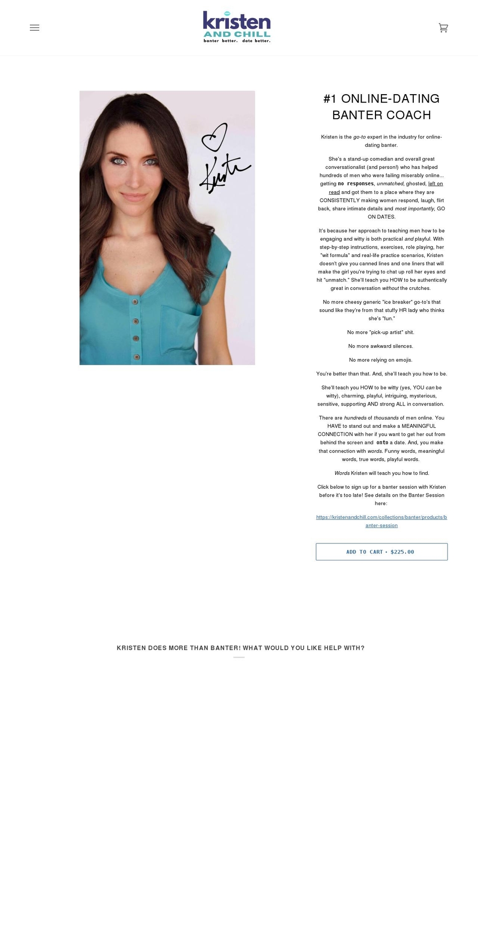 kristenandchill.com shopify website screenshot