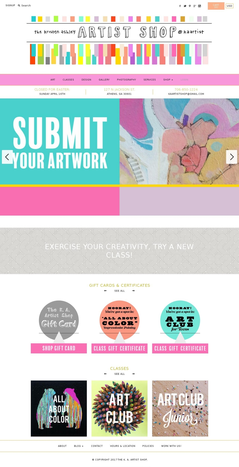 kristenashleyart.com shopify website screenshot