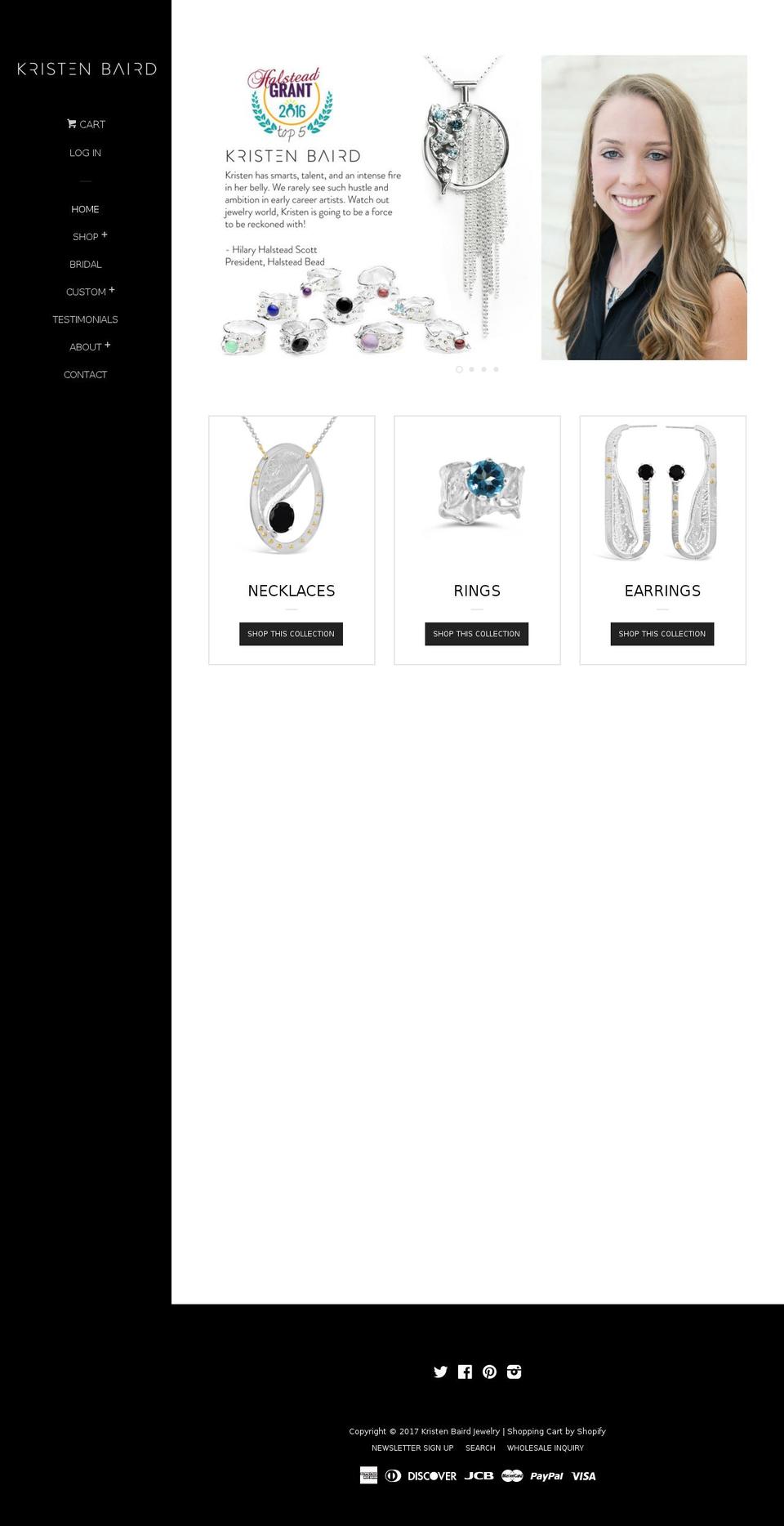 kristenbaird.com shopify website screenshot