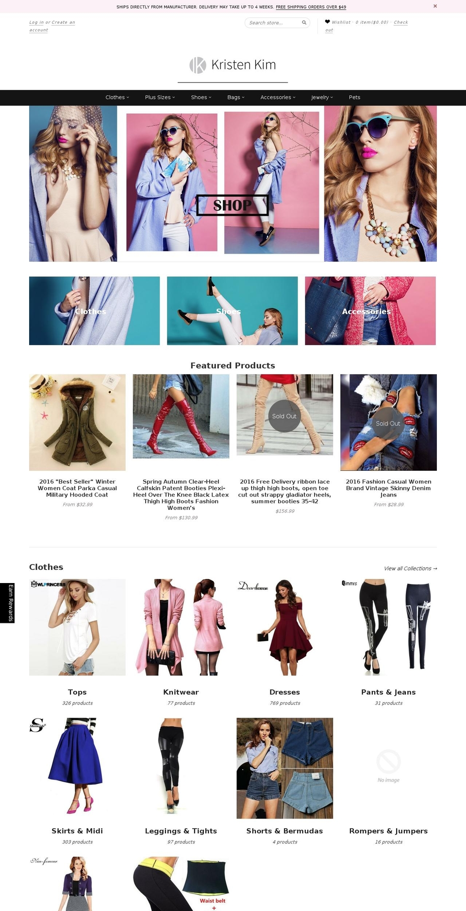 lh-theme Shopify theme site example kristenkim.net