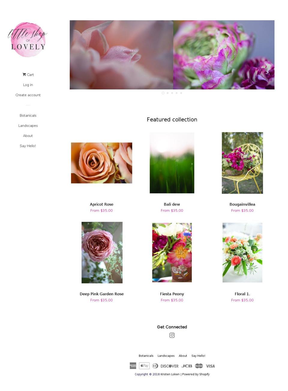 kristenloken.photos shopify website screenshot