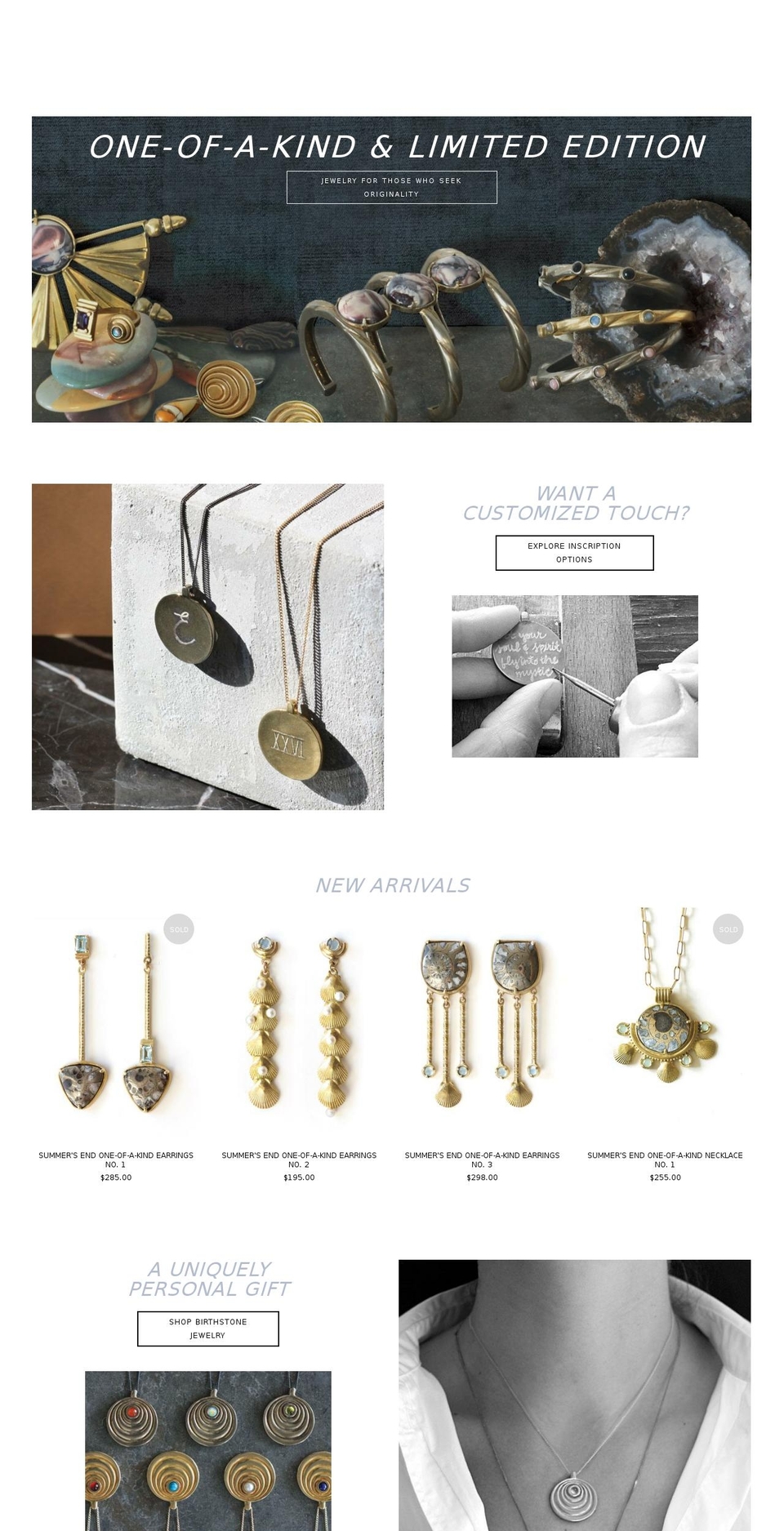 kristenmillerjewelry.com — Shopify storefront screenshot