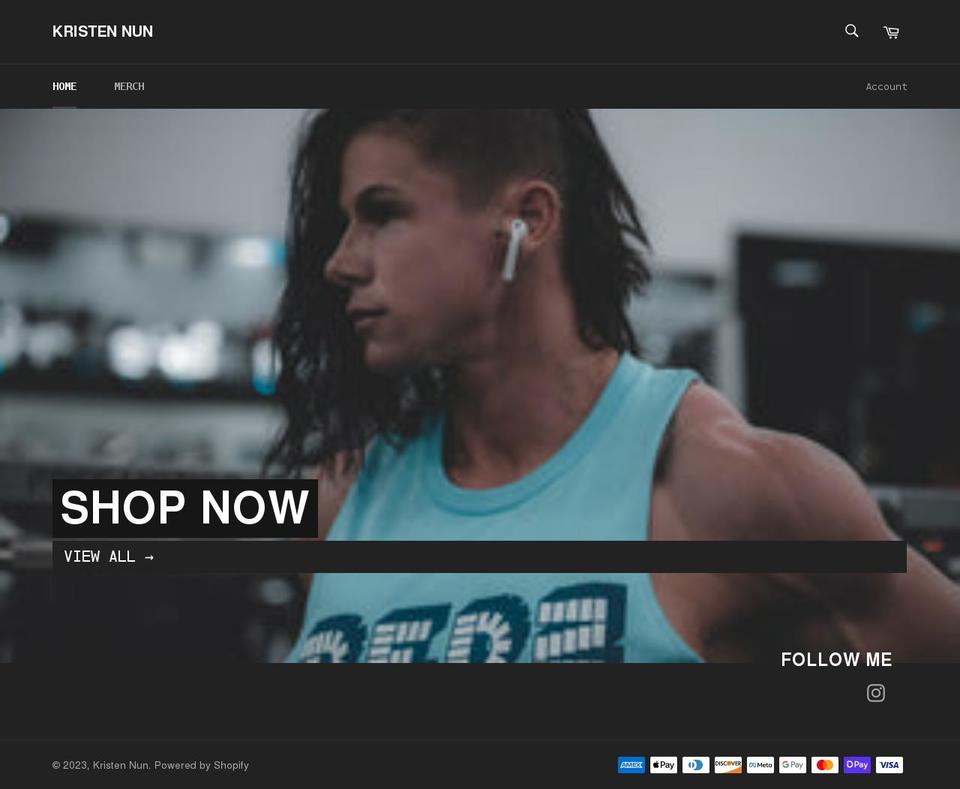 kristennun.com shopify website screenshot