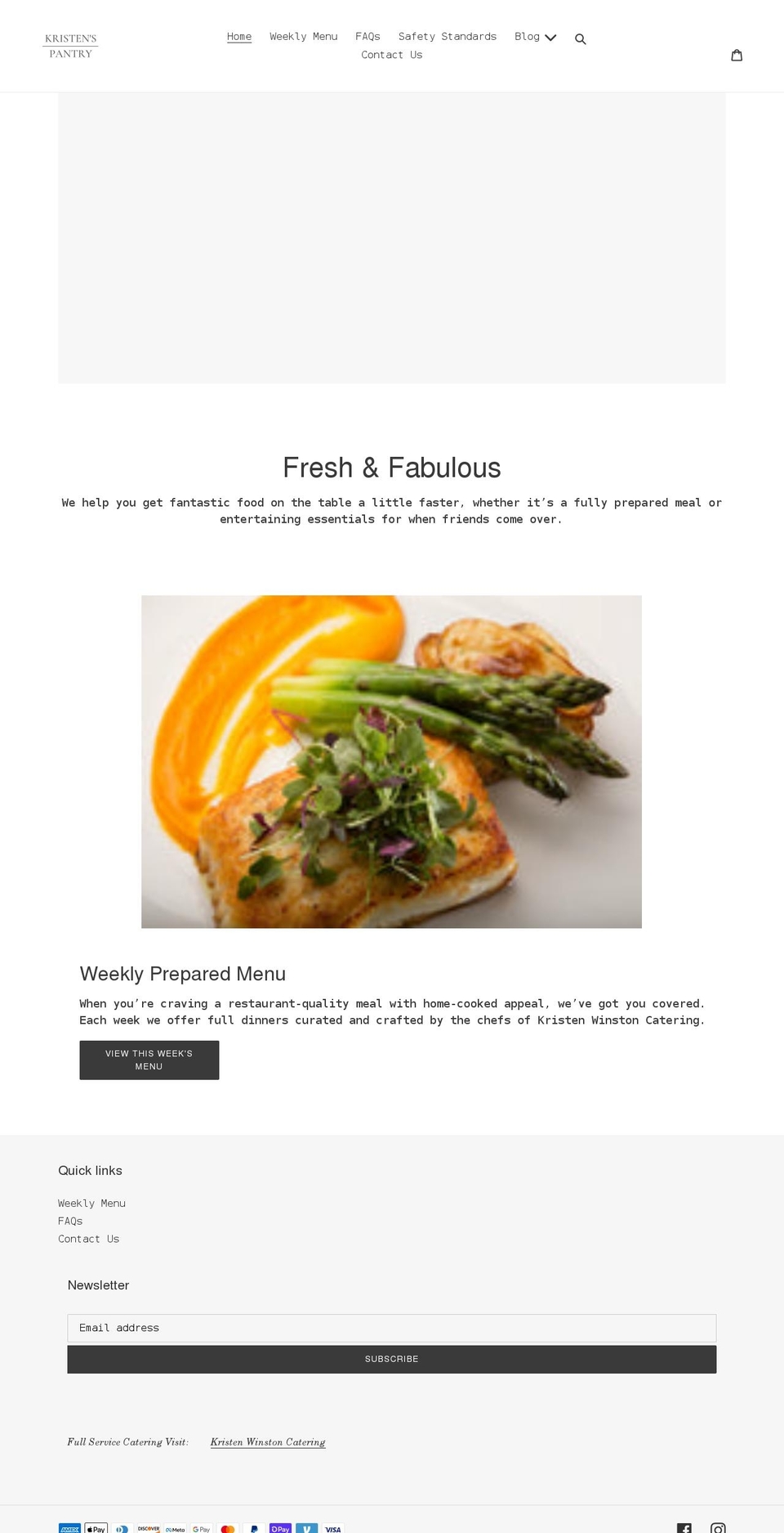 kristenspantry.com shopify website screenshot
