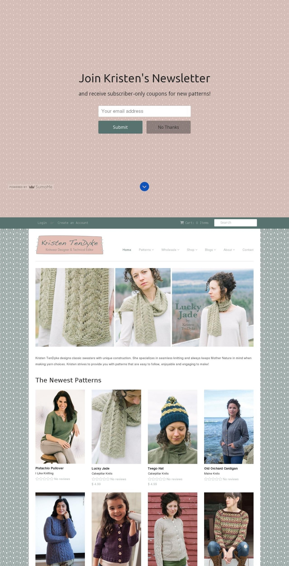 kristentendyke.com shopify website screenshot