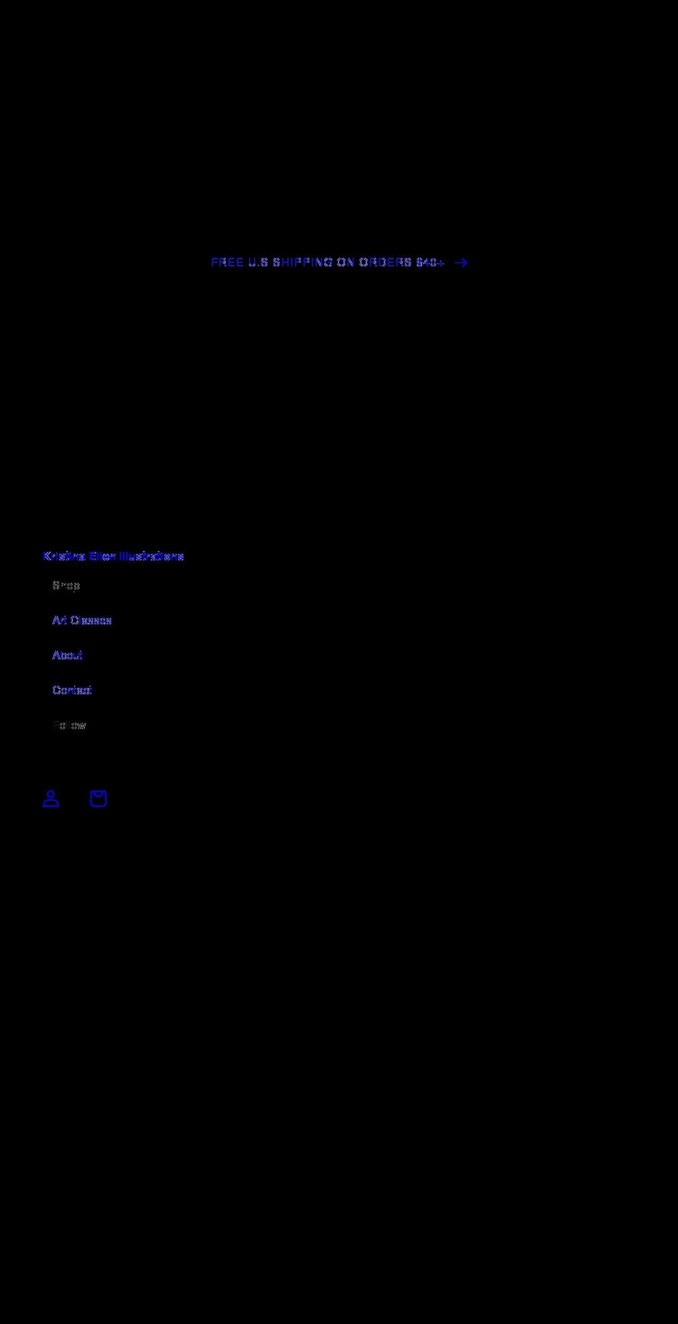 kristinaellen.com shopify website screenshot
