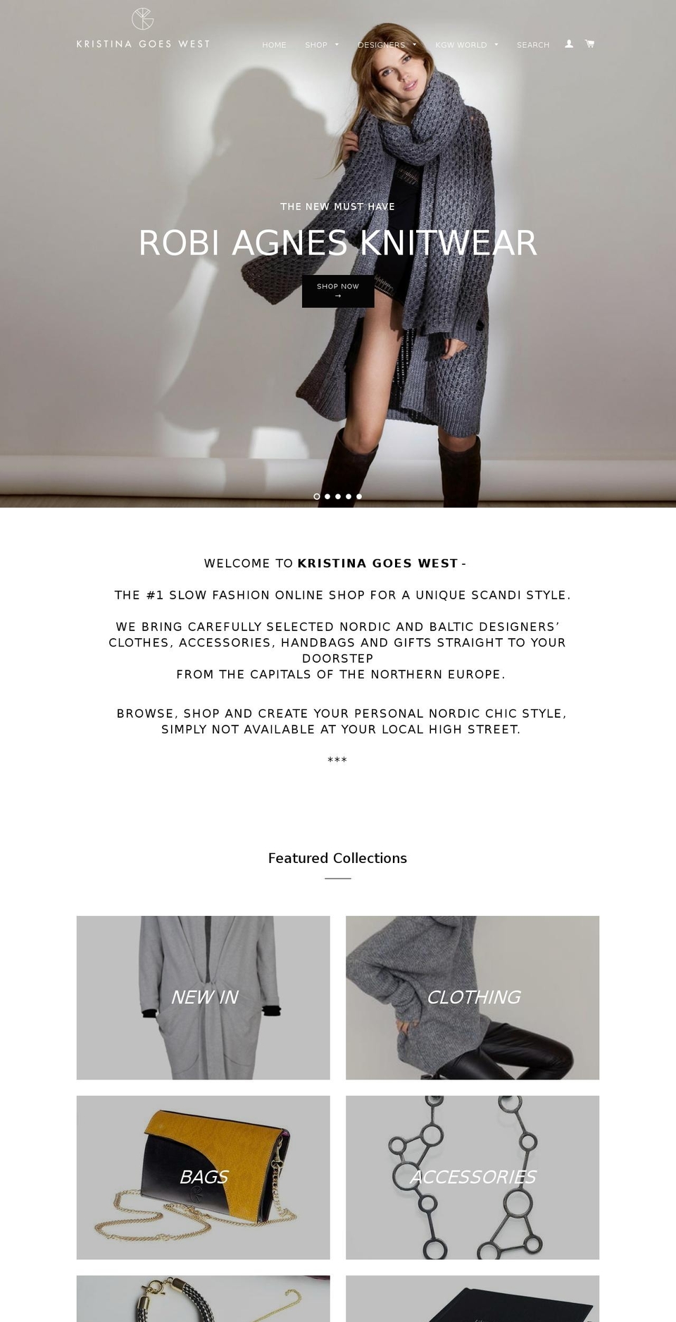 kristinagoeswest.com shopify website screenshot