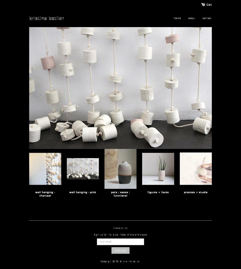 kristinakotlier.com shopify website screenshot