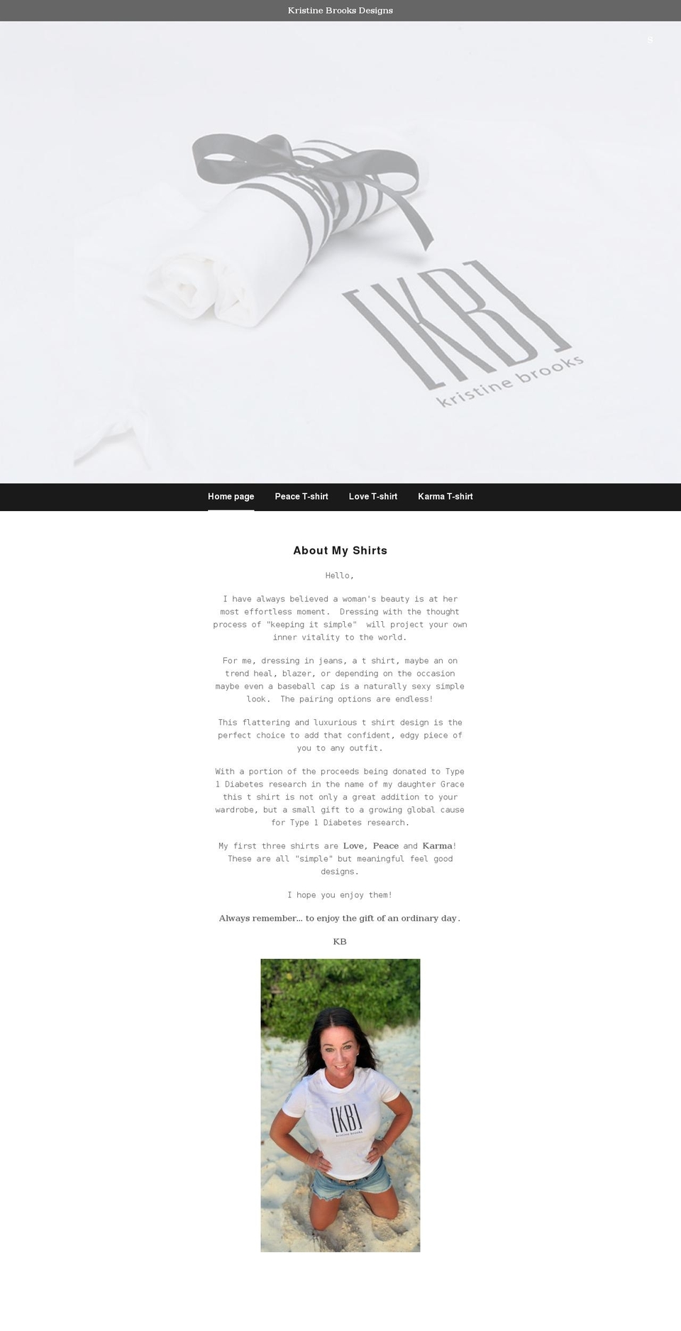 kristinebrooksdesigns.com shopify website screenshot