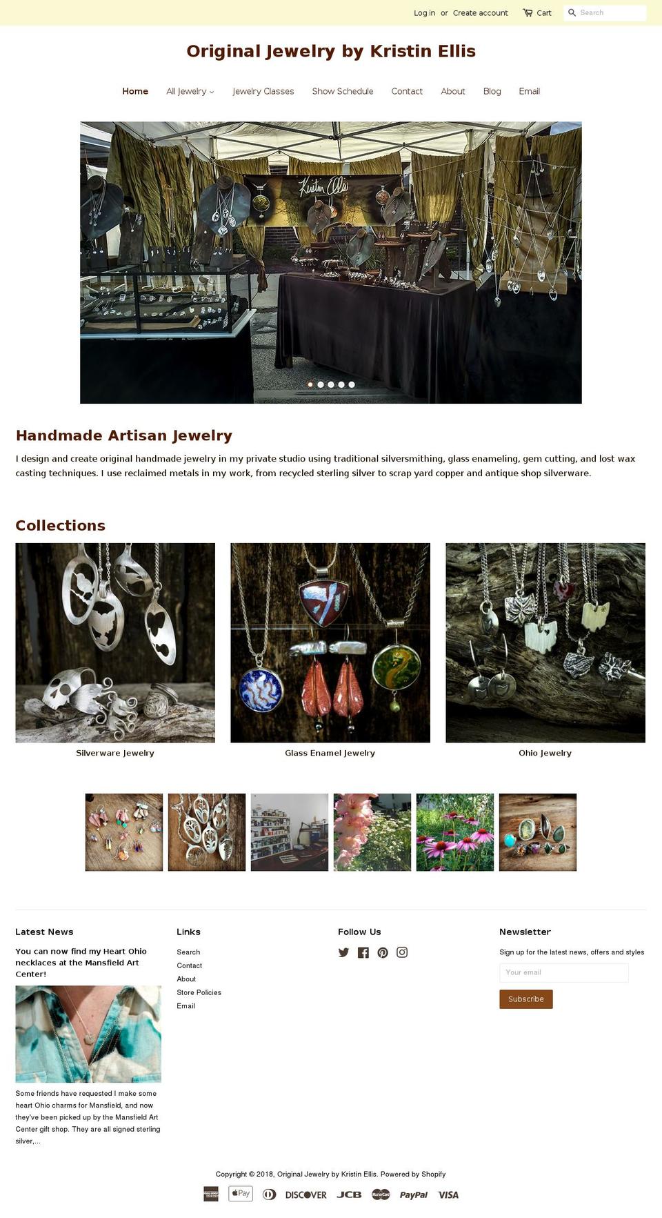 kristinellis.com — Shopify storefront screenshot