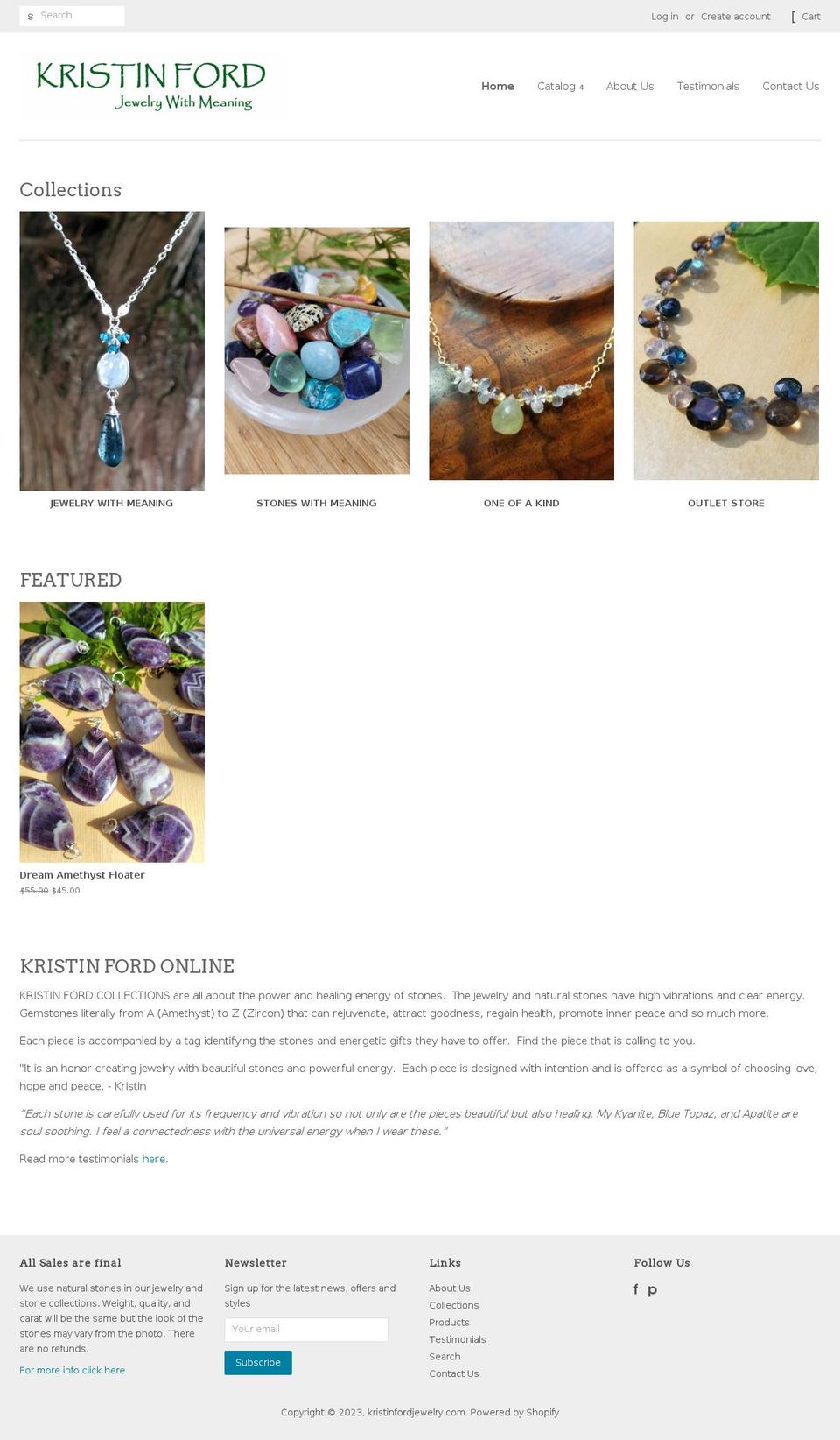 kristinfordjewelry.com — Shopify storefront screenshot