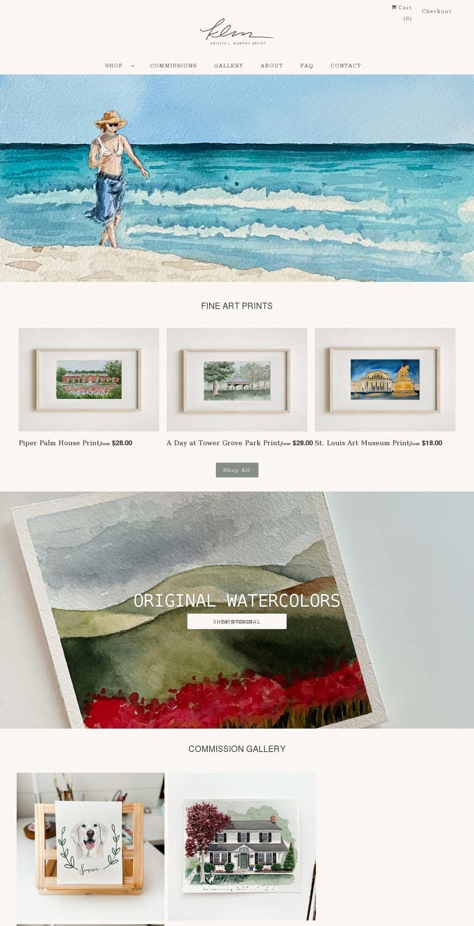 kristinlmurphy.com shopify website screenshot