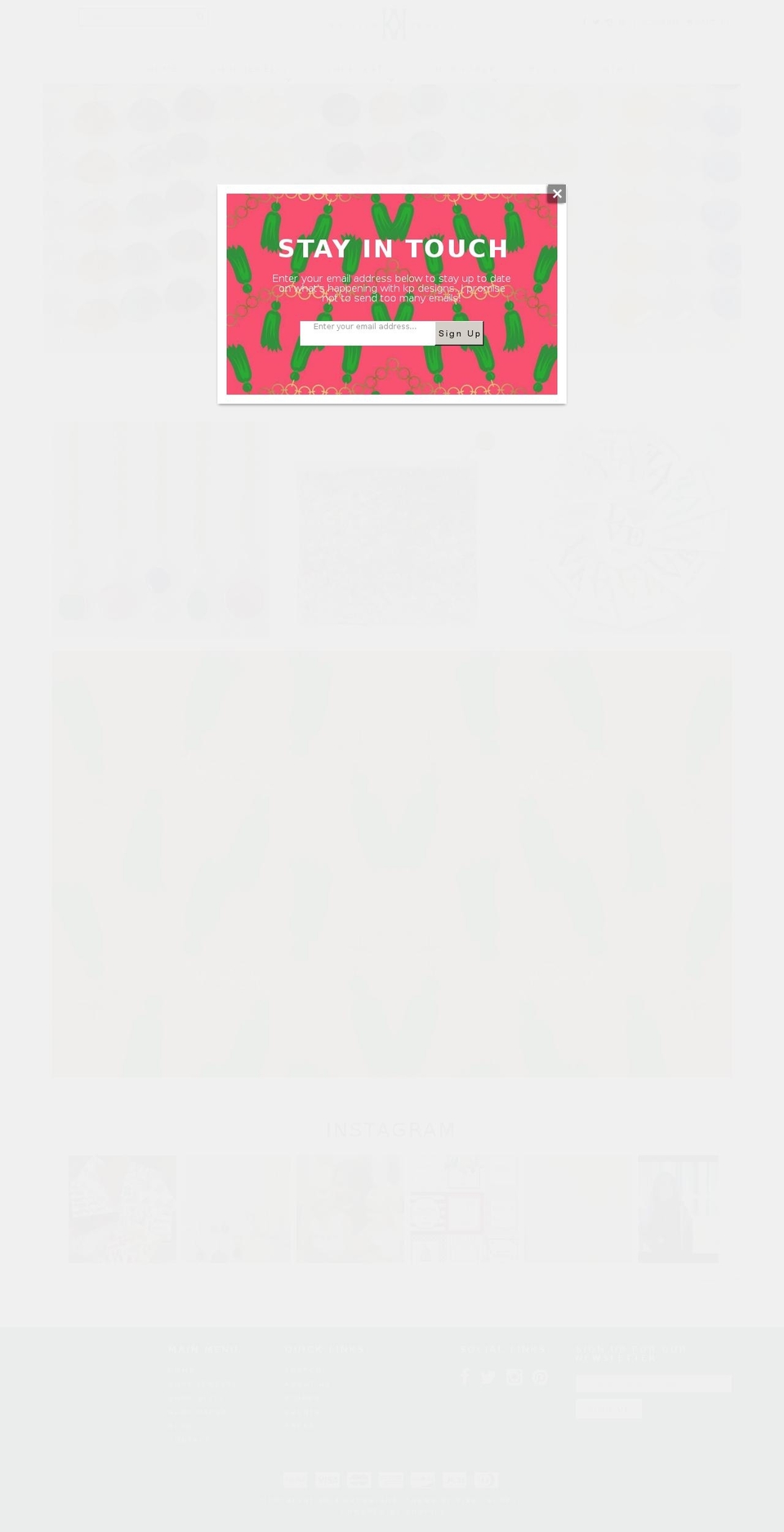 kristinpearce.com shopify website screenshot