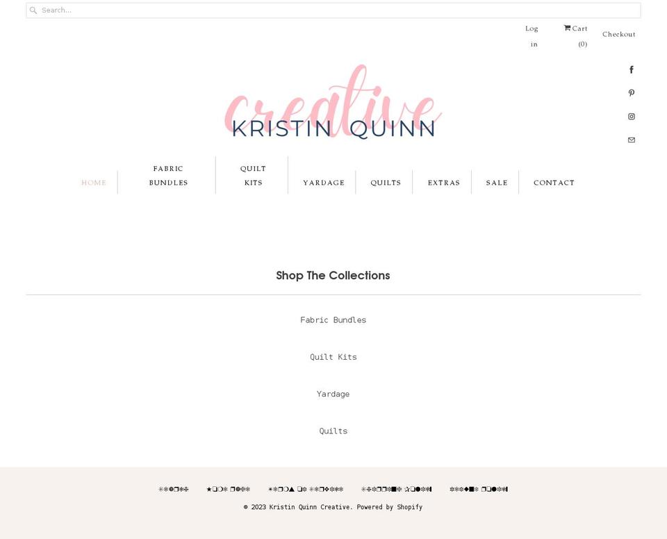 kristinquinncreative.com shopify website screenshot