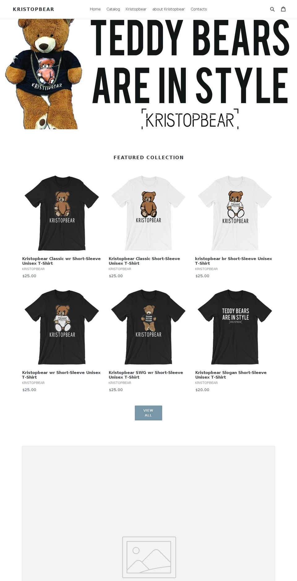 kristopbear.com — Shopify storefront screenshot