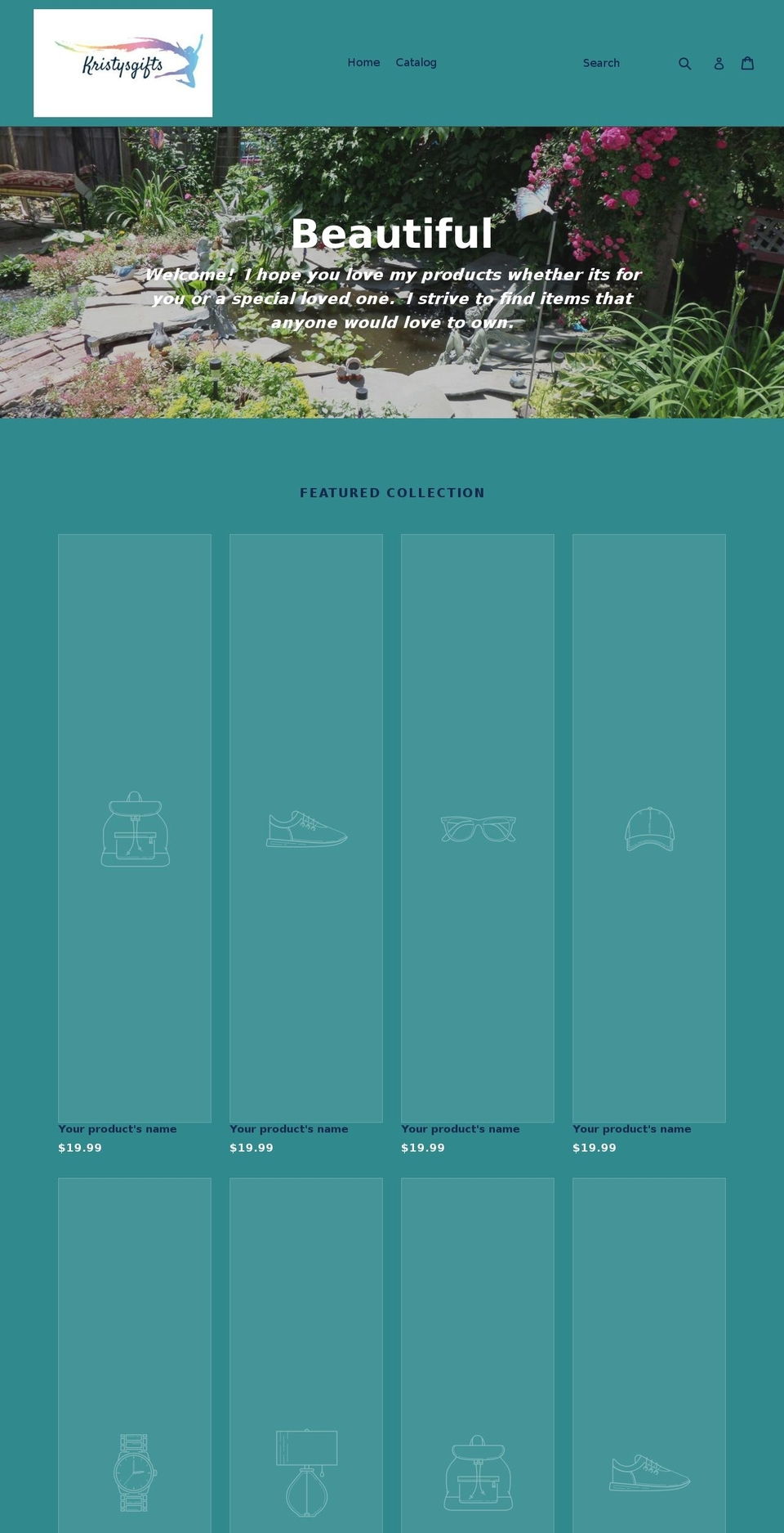 kristysgifts.com — Shopify storefront screenshot