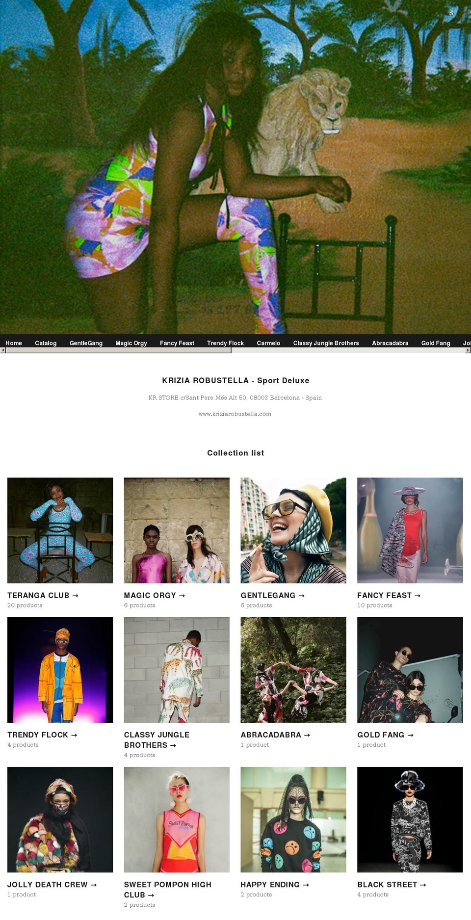 krizia-robustella.myshopify.com shopify website screenshot