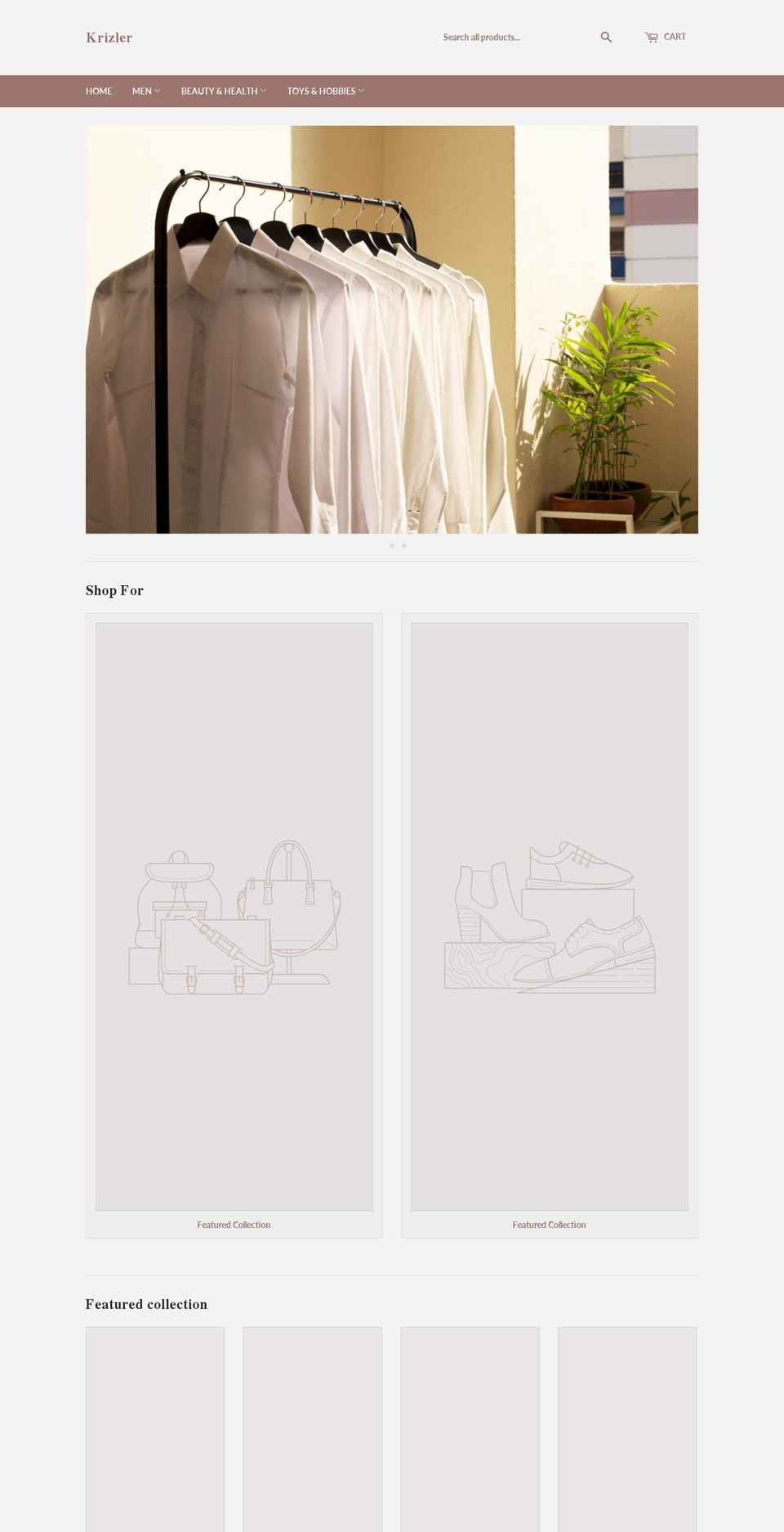 krizler.com — Shopify storefront screenshot