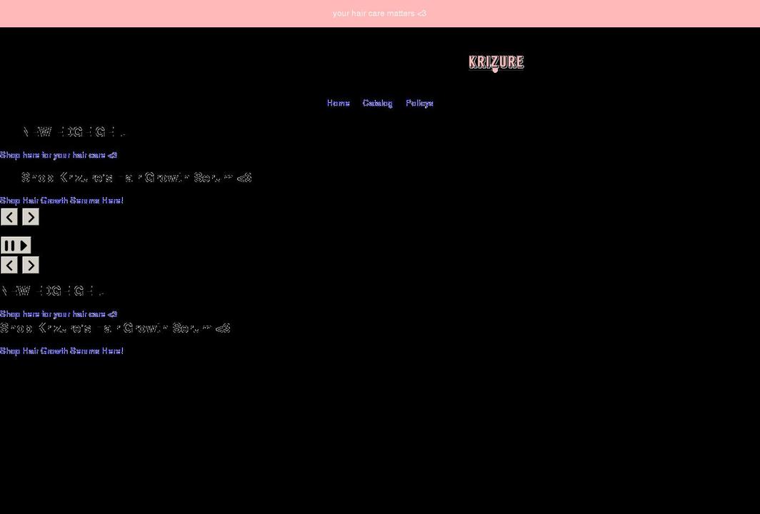 krizure.com shopify website screenshot