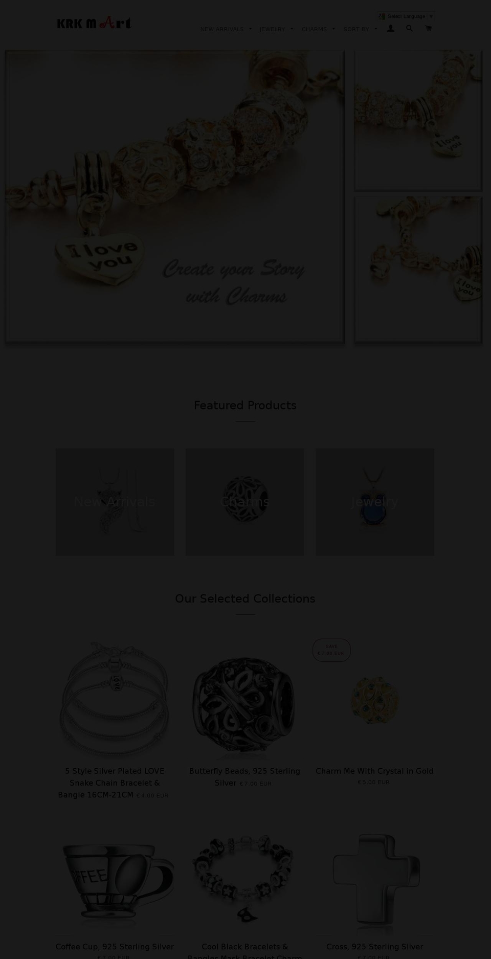 krkmart.com shopify website screenshot