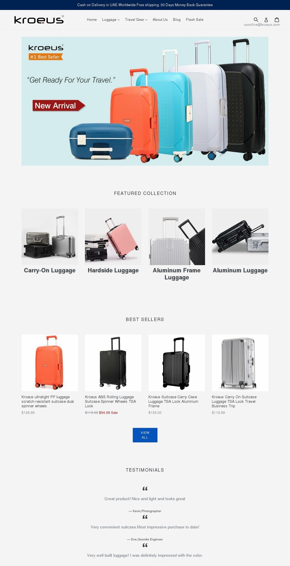 kroeus.com shopify website screenshot