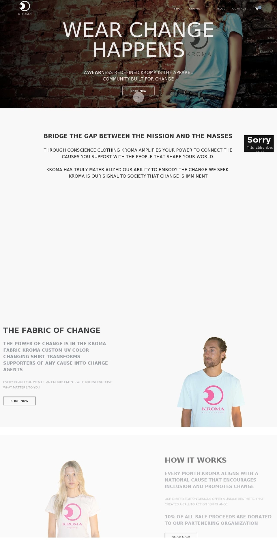 kromabrand.com — Shopify storefront screenshot