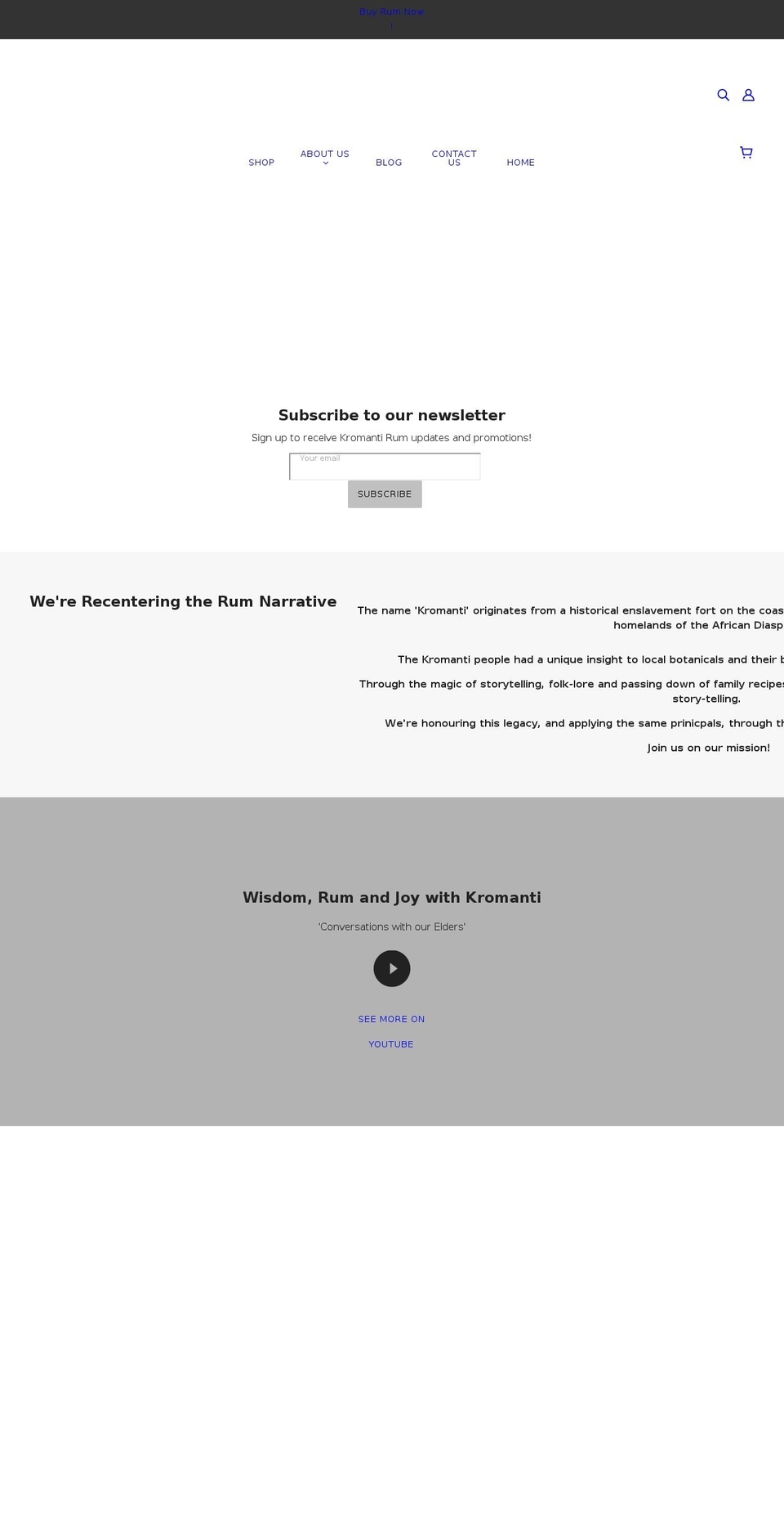 kromantirum.com shopify website screenshot