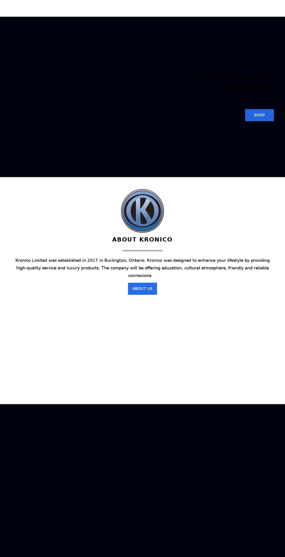 kroniclife.com — Shopify storefront screenshot